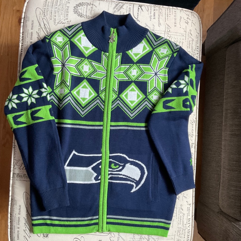 Seahawks Cardigan Sweater